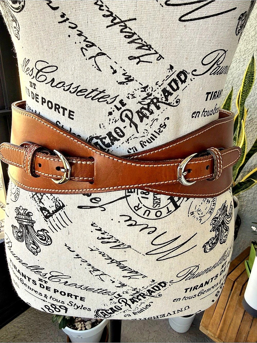 Ralph Lauren Women's Brown Leather-Look Belt Like New Small